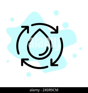 icône du cycle de l'eau isolée sur fond blanc de la collection de la ligne écologique. icône du cycle de l'eau symbole du cycle de l'eau tendance et moderne pour logo, web, app, Banque D'Images