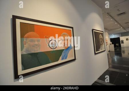 New Delhi, Delhi, Inde. 13th septembre 2022. Exposition du ministre de la Pime narendra Modi Don E-sale, exposition ouverte au public du 17 septembre 2022 le Saturday, à New Delhi le mardi. (Image de crédit : © Ravi Batra/ZUMA Press Wire) Banque D'Images