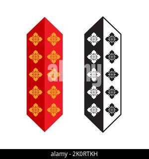 Modèle de conception d'illustration Dayak Etnik Illustration de Vecteur