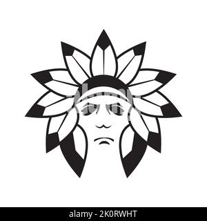 Modèle de conception d'illustration Dayak Etnik Illustration de Vecteur