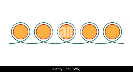 Conception scientifique de la structure de la chromatine. Le filament d'ADN et les histones. Symboles colorés. Illustration vectorielle. Illustration de Vecteur