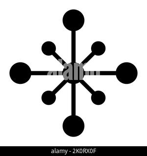Icône réseau connecter réseau de concentrateur numérique, données de cercle de technologie Illustration de Vecteur
