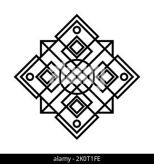 Modèle de conception d'illustration Dayak Etnik Illustration de Vecteur