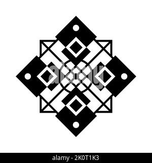 Modèle de conception d'illustration Dayak Etnik Illustration de Vecteur