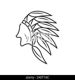 Modèle de conception d'illustration Dayak Etnik Illustration de Vecteur