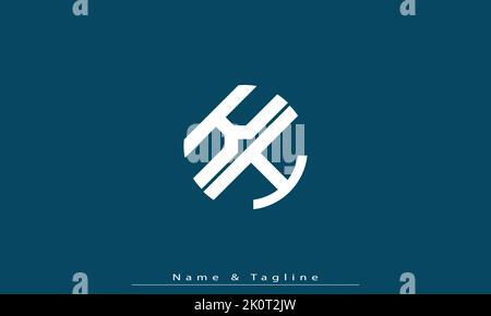 Lettres de l'alphabet initiales Monogram logo KH , HK Illustration de Vecteur