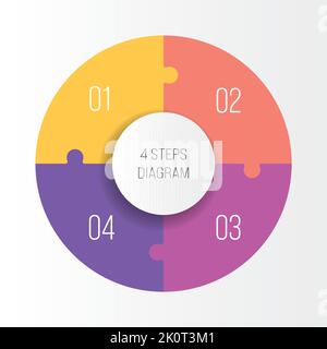 diagramme infographie moderne du processus en 4 étapes Illustration de Vecteur