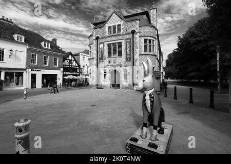 Extérieur du musée public de Winchester, Winchester City, comté du Hampshire ; Angleterre ; Grande-Bretagne, ROYAUME-UNI Banque D'Images