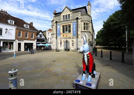 Extérieur du musée public de Winchester, Winchester City, comté du Hampshire ; Angleterre ; Grande-Bretagne, ROYAUME-UNI Banque D'Images