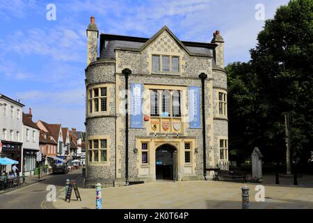 Extérieur du musée public de Winchester, Winchester City, comté du Hampshire ; Angleterre ; Grande-Bretagne, ROYAUME-UNI Banque D'Images