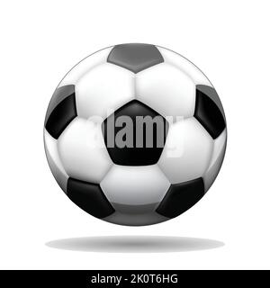 Illustration d'un ballon de football isolé sur un fond blanc Illustration de Vecteur
