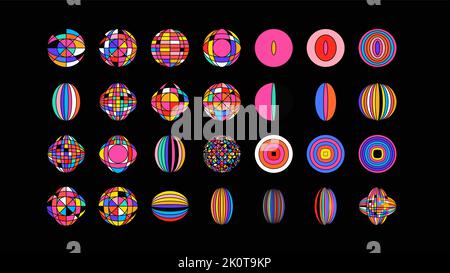 Formes Brutalisme pour un style minimaliste suisse. Des figures géométriques tendance. Illustration de Vecteur