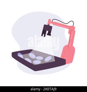 Robots de tri illustrations vectorielles de dessins animés isolées. Illustration de Vecteur