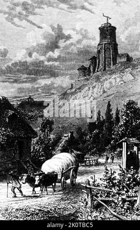 Illustration d'une invention de Claude Chappe (1763-1805), inventeur français. Daté du 18th siècle Banque D'Images