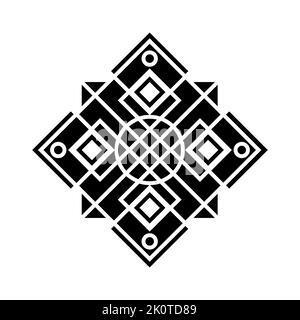 Modèle de conception d'illustration Dayak Etnik Illustration de Vecteur