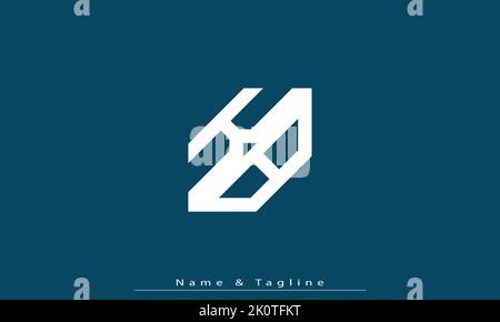 Lettres de l'alphabet initiales Monogram logo KB , BK Illustration de Vecteur