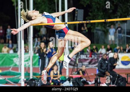 Bellinzona Stadium, Bellinzona, Suisse, 12 septembre 2022, VALLORTIGARA Elena, High Jump Women pendant Gala dei Castelli - 2022 Iternational à Banque D'Images