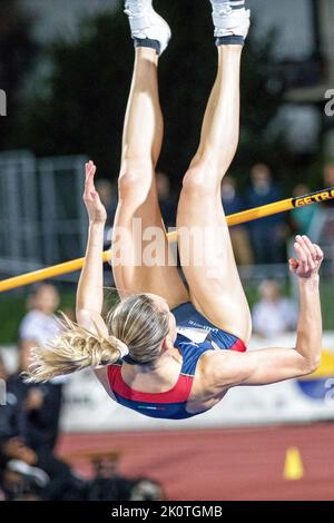 Bellinzona Stadium, Bellinzona, Suisse, 12 septembre 2022, VALLORTIGARA Elena, High Jump Women pendant Gala dei Castelli - 2022 Iternational à Banque D'Images