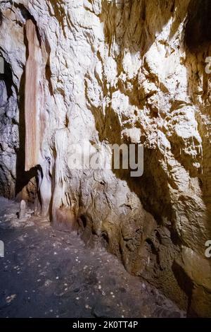 magnifique mur de roche à la grotte d'ursus, roumanie. magnifique fond de nature Banque D'Images