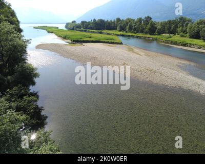 Die Bolle di Magadino, Feuchtgebiet und Biodiversitäts-Hotspot, an der Mündung des Ticino in den Lago Maggiore Banque D'Images