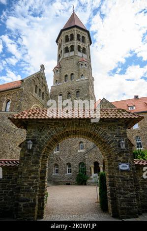 L'abbaye bénédictine de Saint-Maurice et Saint-Maurus de Clervaux. Clervaux, Luxembourg. Banque D'Images