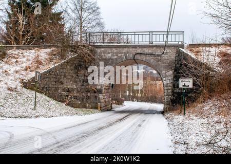 Malmedy Belgique en hiver Banque D'Images