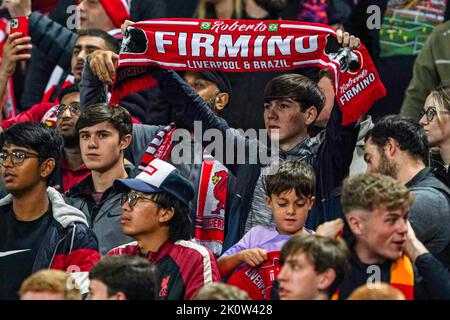 LIVERPOOL, ROYAUME-UNI - SEPTEMBRE 13: Les supporters de Liverpool lors du match de l'UEFA Champions League entre Liverpool et Ajax à Anfield sur 13 septembre 2022 à Liverpool, Royaume-Uni (photo d'Andre Weening/Orange Pictures) Credit: Orange pics BV/Alay Live News Banque D'Images