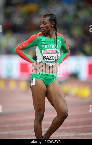 Dorcas Bazolo Lorene participant aux 200 mètres des championnats européens d'athlétisme à Munich 2022. Banque D'Images