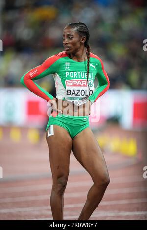 Dorcas Bazolo Lorene participant aux 200 mètres des championnats européens d'athlétisme à Munich 2022. Banque D'Images