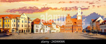 Market, Wittstock Dosse, Allemagne Banque D'Images