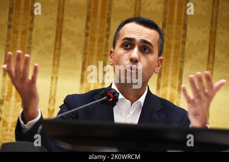 Naples, Campanie, Italie. 13th septembre 2022. Luigi Di Maio, ministre des Affaires étrangères du gouvernement italien, dirigeant du parti Movimento Civico, s'exprime à l'Union industrielle de Naples. (Credit image: © Pasquale Gargano/Pacific Press via ZUMA Press Wire) Banque D'Images