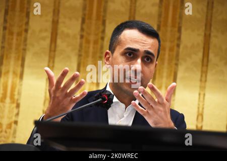 Naples, Campanie, Italie. 13th septembre 2022. Luigi Di Maio, ministre des Affaires étrangères du gouvernement italien, dirigeant du parti Movimento Civico, s'exprime à l'Union industrielle de Naples. (Credit image: © Pasquale Gargano/Pacific Press via ZUMA Press Wire) Banque D'Images