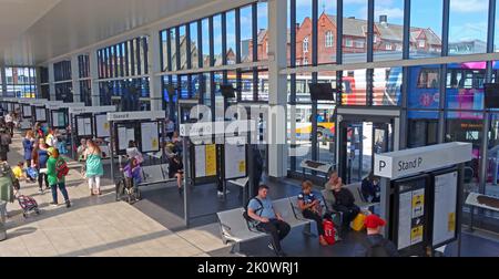 Échangeur de Bolton, pour les connexions de bus et de chemin de fer du centre-ville, TfGM Banque D'Images