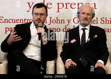 Mexico, Mexique. 12th septembre 2022. Jean et Gabriel Shipton, père et frère de Julian Assange, participent aux « Dialogues pour la liberté de pensée, d'expression et de la presse » au Sénat du Mexique à Mexico. On 12 septembre 2022 à Mexico, Mexique. (Image de crédit : © Luis Barron Eyepix Group/eyepix via ZUMA Press Wire) Banque D'Images