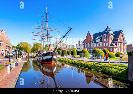 Bateau à voile Friedericke von Papenburg, Basse-Saxe, Allemagne Banque D'Images