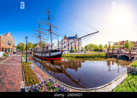 Bateau à voile Friedericke von Papenburg, Basse-Saxe, Allemagne Banque D'Images