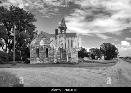 États-Unis, Great Plains, Dakota du Nord, Flora Ghost Town Banque D'Images