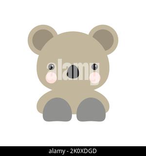 Teddy bear with simple and solid design. Illustration de Vecteur