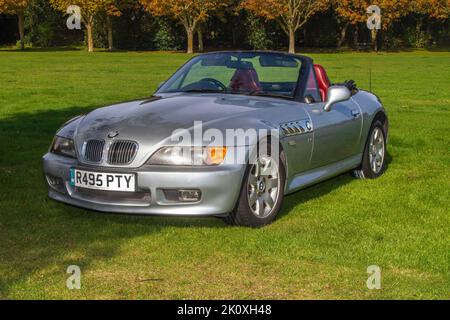 1997 90s années 90 Silver BMW Z3 Roadster 1895cc 5 Speed Manual à l'événement Southport Classic car and Speed à Victoria Park Banque D'Images