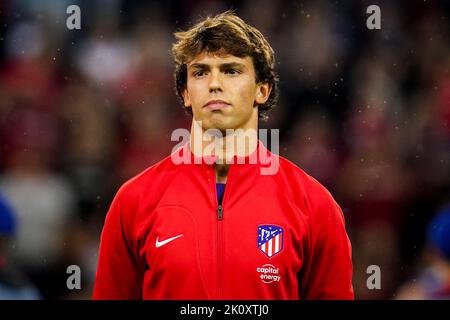 LEVERKUSEN, ALLEMAGNE - SEPTEMBRE 13 : Joao Felix de l'Atletico Madrid avant la Ligue des champions de l'UEFA - match du groupe B entre Bayer Leverkusen et Atletico Madrid au BayArena sur 13 septembre 2022 à Leverkusen, Allemagne (photo de René Nijhuis/Orange Pictures) Banque D'Images