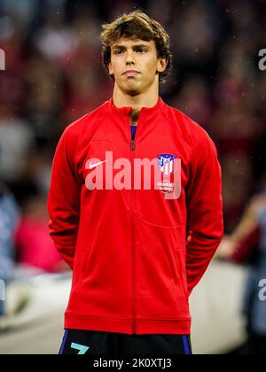 LEVERKUSEN, ALLEMAGNE - SEPTEMBRE 13 : Joao Felix de l'Atletico Madrid avant la Ligue des champions de l'UEFA - match du groupe B entre Bayer Leverkusen et Atletico Madrid au BayArena sur 13 septembre 2022 à Leverkusen, Allemagne (photo de René Nijhuis/Orange Pictures) Banque D'Images