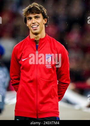 LEVERKUSEN, ALLEMAGNE - SEPTEMBRE 13 : Joao Felix de l'Atletico Madrid avant la Ligue des champions de l'UEFA - match du groupe B entre Bayer Leverkusen et Atletico Madrid au BayArena sur 13 septembre 2022 à Leverkusen, Allemagne (photo de René Nijhuis/Orange Pictures) Banque D'Images