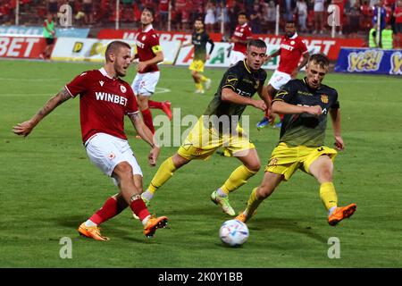 Sofia, Bulgarie - 28 juillet 2022: Les joueurs sont vus en action pendant le match de qualification de football de l'UEFA Europa Conference League entre CSKA Sofia et Banque D'Images