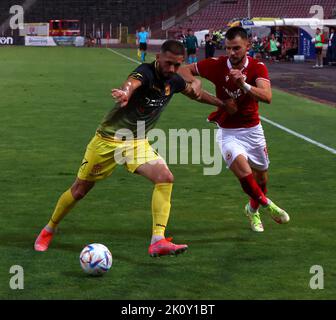 Sofia, Bulgarie - 28 juillet 2022: Les joueurs sont vus en action pendant le match de qualification de football de l'UEFA Europa Conference League entre CSKA Sofia et Banque D'Images