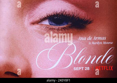 Hollywood, États-Unis. 13th septembre 2022. HOLLYWOOD, LOS ANGELES, CALIFORNIE, États-Unis - SEPTEMBRE 13 : une vue générale de l'atmosphère à la première de Netflix 'Blond' tenue au TCL Chinese Theatre IMAX on 13 septembre 2022 à Hollywood, Los Angeles, Californie, États-Unis. (Photo de Xavier Collin/image Press Agency) Credit: Image Press Agency/Alay Live News Banque D'Images