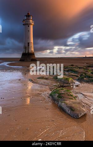 Phare de New Brighton, situé à River Mersey à New Brighton près de Liverpool Banque D'Images