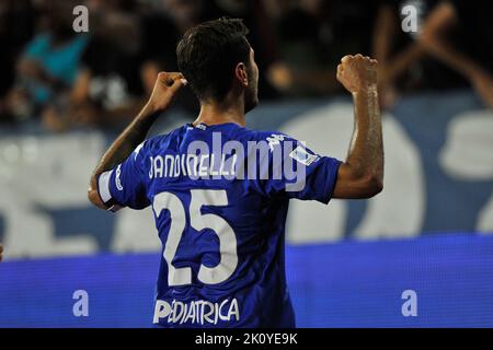 Filippo Bandinelli joueur d'Empoli, pendant le match serieA championnat italien Empoli vs Roma résultat final, Empoli 1, Roma 2, match joué au C Banque D'Images