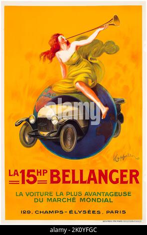 La 15HP Bellanger (Publicité pour une nouvelle voiture), affiche de Leonetto Cappiello, 1921 Banque D'Images