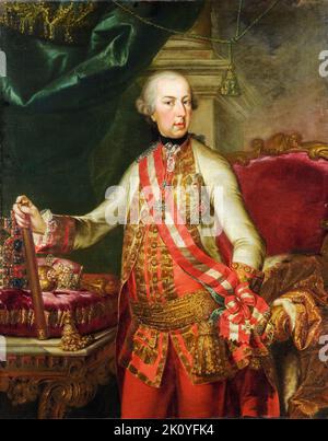 Joseph II (1741-1790), empereur romain Saint, archiduc d'Autriche (1765-1790), portrait peint à l'huile sur toile par Johann Nikolaus Grooth, avant 1784 Banque D'Images