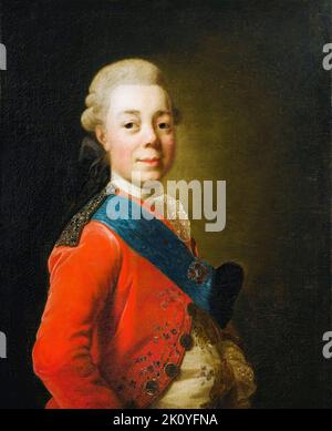 Paul I (1754-1801), empereur de Russie (1796-1801), portrait peint dans l'huile sur toile par attribué à Alexandre Roslin, avant 1793 Banque D'Images